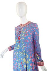 1970s Silk Jersey Bessi Caftan Dress