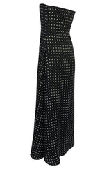 S/S 2000 Yves Saint Laurent by Alber Elbaz Black & White Strapless Dress
