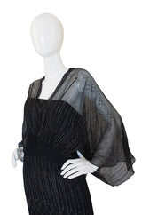 1970s Glitter & Silk Gina Fratini Trained Gown