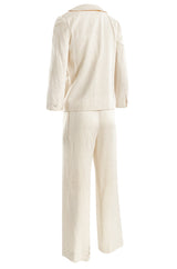 Well Documented Fall 1977 Christian Dior Haute Couture Cream Silk Suit
