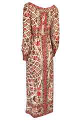 Extraordinary 1960s Emilio Pucci Silk Jersey Intricate Swirl Print Dress