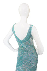 1960s Sequin Blue Gene Shelly Dress