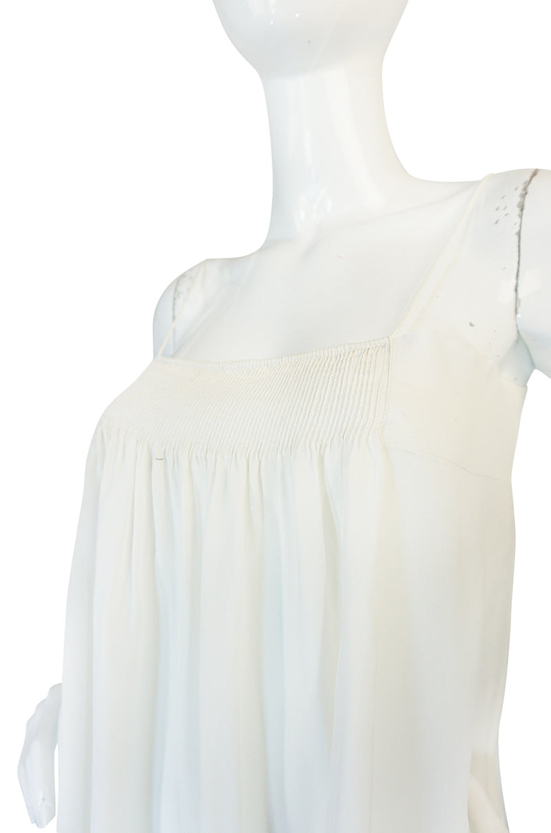Early 2000s Phoebe Philo for Chloe Cream Silk Camisole Top