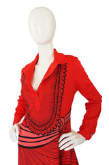 1970s Trompe l'oeil Roberta de Camerino Dress