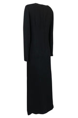 1960s Mr Blackwell Custom Label Crystal, Bead and Pearl Illusion Dress