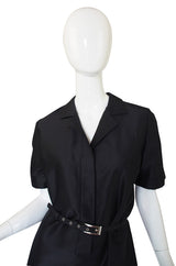 1990s Mila Schon Black Shift Dress & Belt