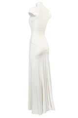 Documented Fall 2001 Azzedine Alaia Couture Runway Dress in Ivory