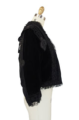 Exquisite Victorian Velvet and Lace Jacket