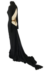 S/S 2001 Jean Louis Scherrer Haute Couture Backless Jewelled Runway Dress