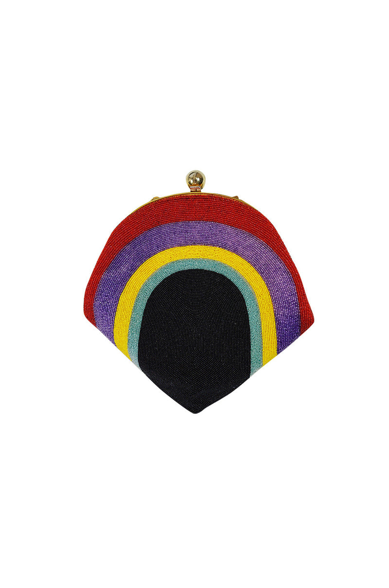 1960s Fully Beaded Rainbow Pierre Cardin Bag Clutch