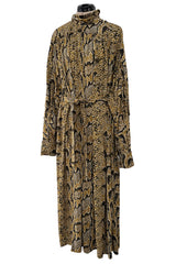 Iconic Pre-Fall 2018 Celine by Pheobe Philo Snake Print 'Boa" Jersey Dress