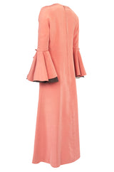 Documented 1960s Sybil Connolly 'Cream Puff' Extravagant Sleeve Dress