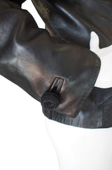 1980s Yves Saint Laurent Leather Le Smoking