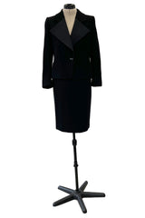 Documented Fall 2001 Yves Saint Laurent Haute Couture 'Le Smoking' Suit w Exaggerated Collar