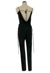 Fall 2009 Gucci by Frida Giannini Ad Campaign Black Jersey Draped Back Jumpsuit