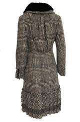 Fall 2006 Louis Vuitton Tweed Boucle Coat with Detachable Collar