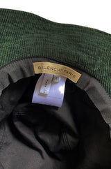 c. 2009 Balenciaga by Nicolas Ghesquière Deep Green Corduroy Hat