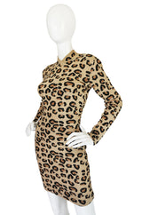 Iconic Fall 1991 Azzedine Alaia Museum Held Leopard Knit Dress