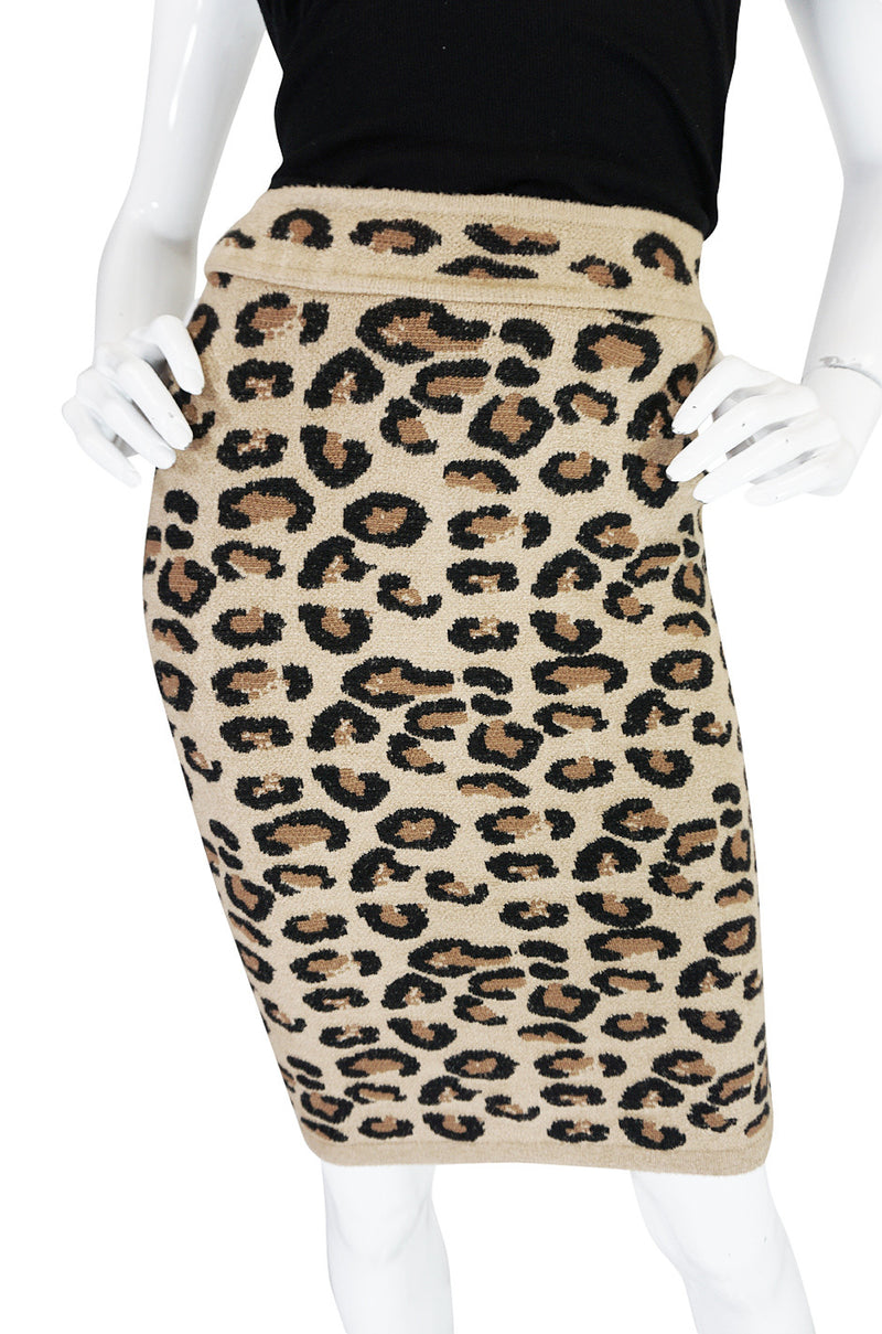 Rare 1991 Collection Azzedine Alaia Leopard Skirt