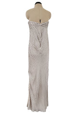 Pretty Spring 2009 Valentino Runway Strapless Dotted Silk w Front Detailing