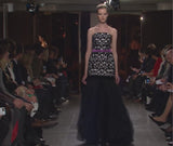 Fabulous Fall 2015 Oscar de la Renta Runway Look 51 Black & White Strapless Dress