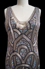 1920s Bead & Sequin Rose Gold Flapper