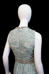1970s Mary McFadden Couture Silk Gown