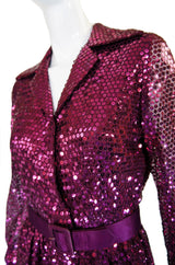 1970s Sequin Oscar De La Renta Dress
