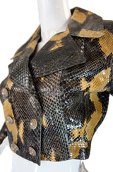 1991 Museum Held Alaia Exotic Python Skin Biker Jacket