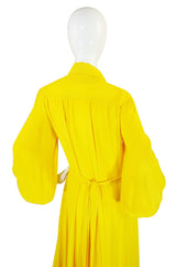 1960s Yellow Ossie Clark Maxi Dress