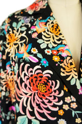 1920s Colorful Embroidered Silk Jacket