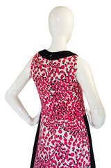 1960s Apple Printed Mod Maxi Dress