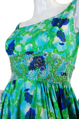 1960s Beaded Malcolm Starr Sun Dress