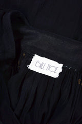 1970s Bill Tice Painted Cheesecloth Dress