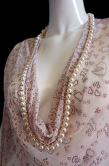 1980s Pearl Edged Zandra Rhodes Dress