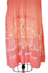 1920s Embroidered Pink Flapper Dress