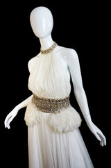 PF/W2011 McQueen Crystal Feather Gown