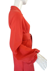 1970s Rare Wool Crepe Chloe Day Dress