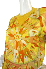 1970s Rare Hermes Silk Top & Skirt Set