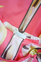 1990s Coral Cotton Pucci Circle Skirt