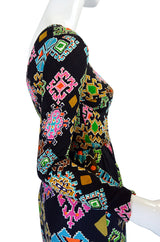 1971 Rare Lanvin Multi Color Maxi Dress