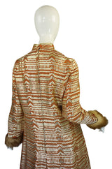 1960s Brocade & Fur Oscar De La Renta