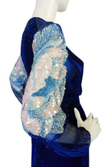 1980s Silk Chiffon & Sequin Hanae Mori