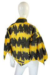 1980s Wild Yellow & Grey Top & Cape