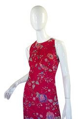 1990s Pink Ungaro Dress & Fringe Scarf