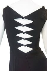 1990s Herve Leger Back Cut Out Dress