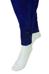 1980s Kenzo Blue Suede Harem Pants