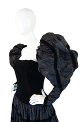 1986 Chanel Gown w Removable Sleeves