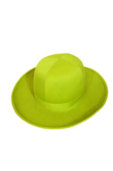 1960s Round Lime French Hat with Tie