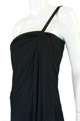 1970s One Shoulder Mac Tac Maxi Dress